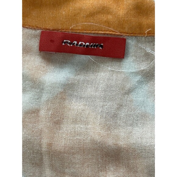 Radnik Romper Women Orange White Geometric Print Vacay Summer City Sz M ? New - Picture 9 of 10